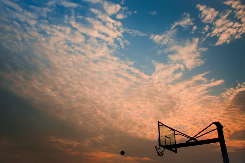basketball net against sky