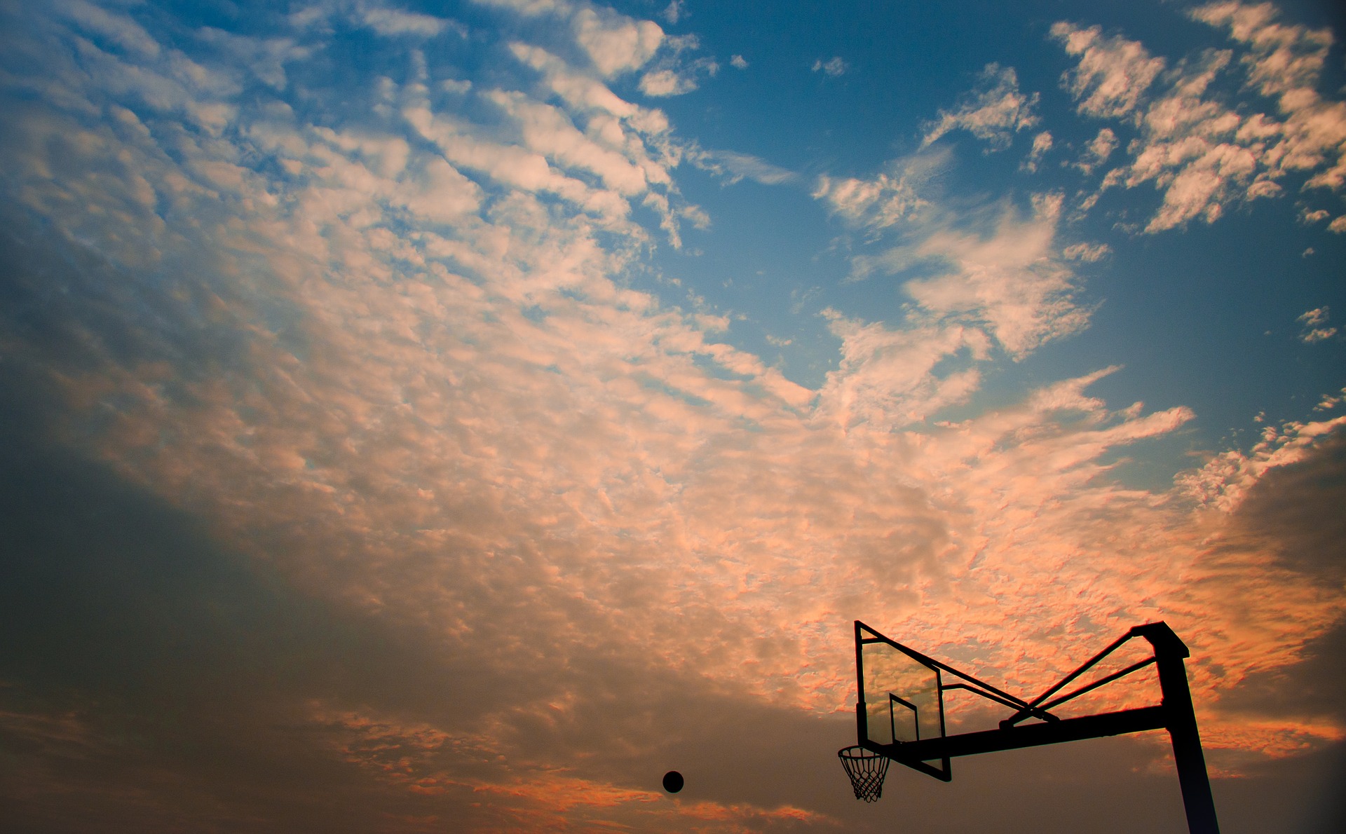 basketball net against sky